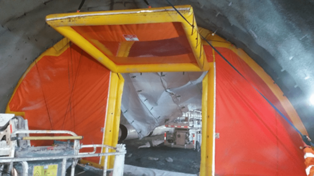 Innovative Inflatable Brattice Walls and Tunnel Plugs-2